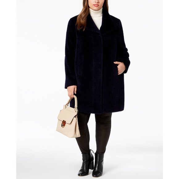 NWT Plus Size 3X Jones New York Faux Fur Coat - Picture 1 of 7